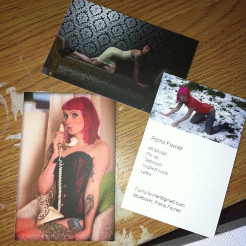 Got me some business cards :) #businesscards #model #altmodel #pinup #exciting #parrisfevrier