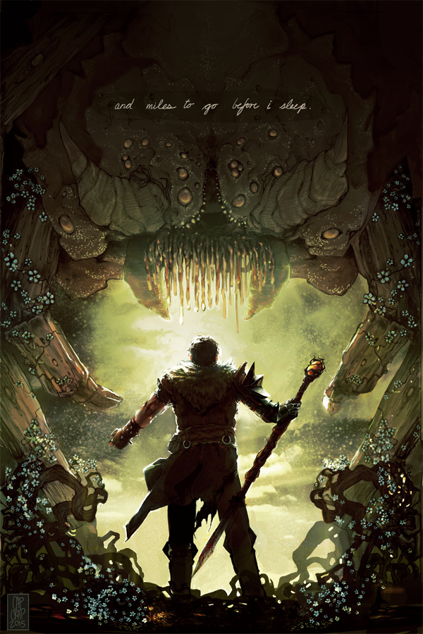 captaincrapster:  The woods are lovely, dark and deep,   But I have promises to