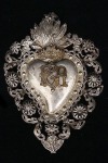 oldmoonlullaby:Italian Silverplated Antique Sacred Hearts. 