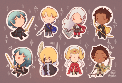 An FE3H sticker sheet I made to celebrate the release![ It can be found on my etsy: https://www.etsy