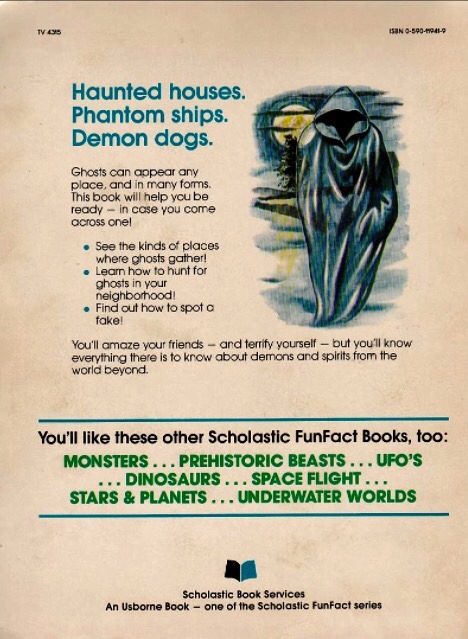 Rare Collectible the Scholastic Funfact Book of Ghosts: Demons 