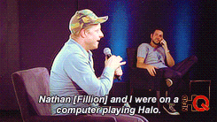 richardcastles:  Alan Tudyk’s and Nathan Fillion’s encounter with Justin Bieber at the Halo 3 release party (x) 