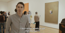amberandmoonstone:  Alastair Sooke continuing my adoration for him and my consideration of him as my Art History idol. He has just presented a programme about Female Pop Artists and how badly they have ben over looked and this was his reaction to everyone