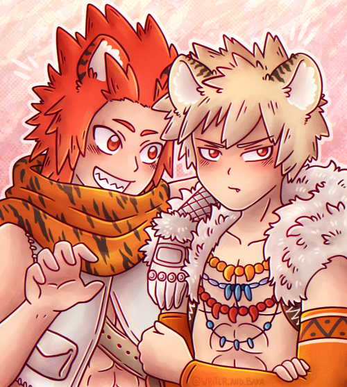 A little bit of fantasy Kiribaku to celebrate the New Year of the Tiger! ฅ(•ㅅ•❀)ฅ❤