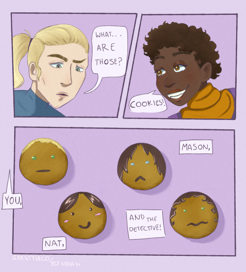 elfsidian:Skipped day 5 of @wayhavenmonthly to spend more time on day 6; cookies! (Felix made one of