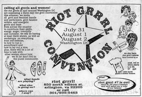 riotgirlstylenow: Riot Grrrl convention (Washington D.C, 1992)