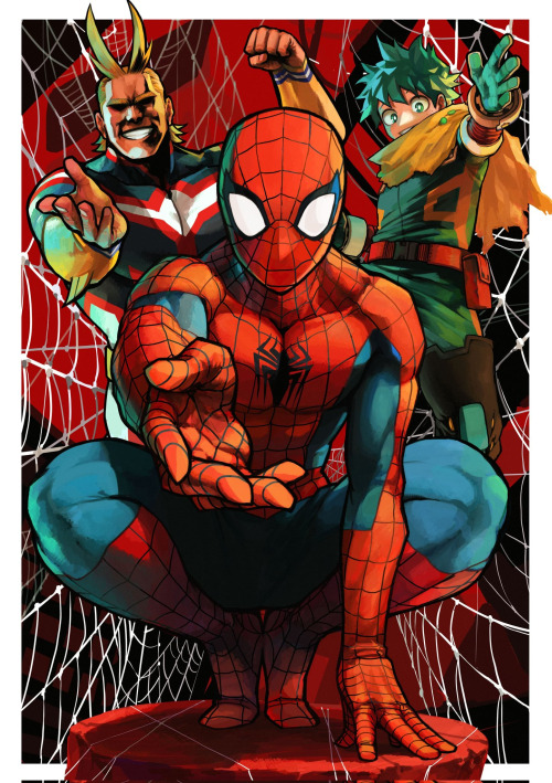 My Hero Academia X Spider-Man Illustration By Kohei Horikoshi