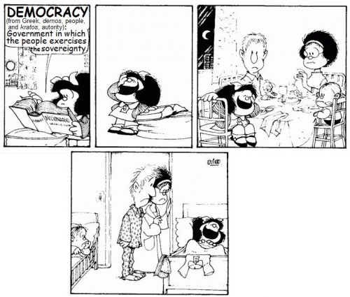 uruguayanabombada: gimgemma: R.I.P. Quino and thanks for Mafalda After they asked Quino what would M