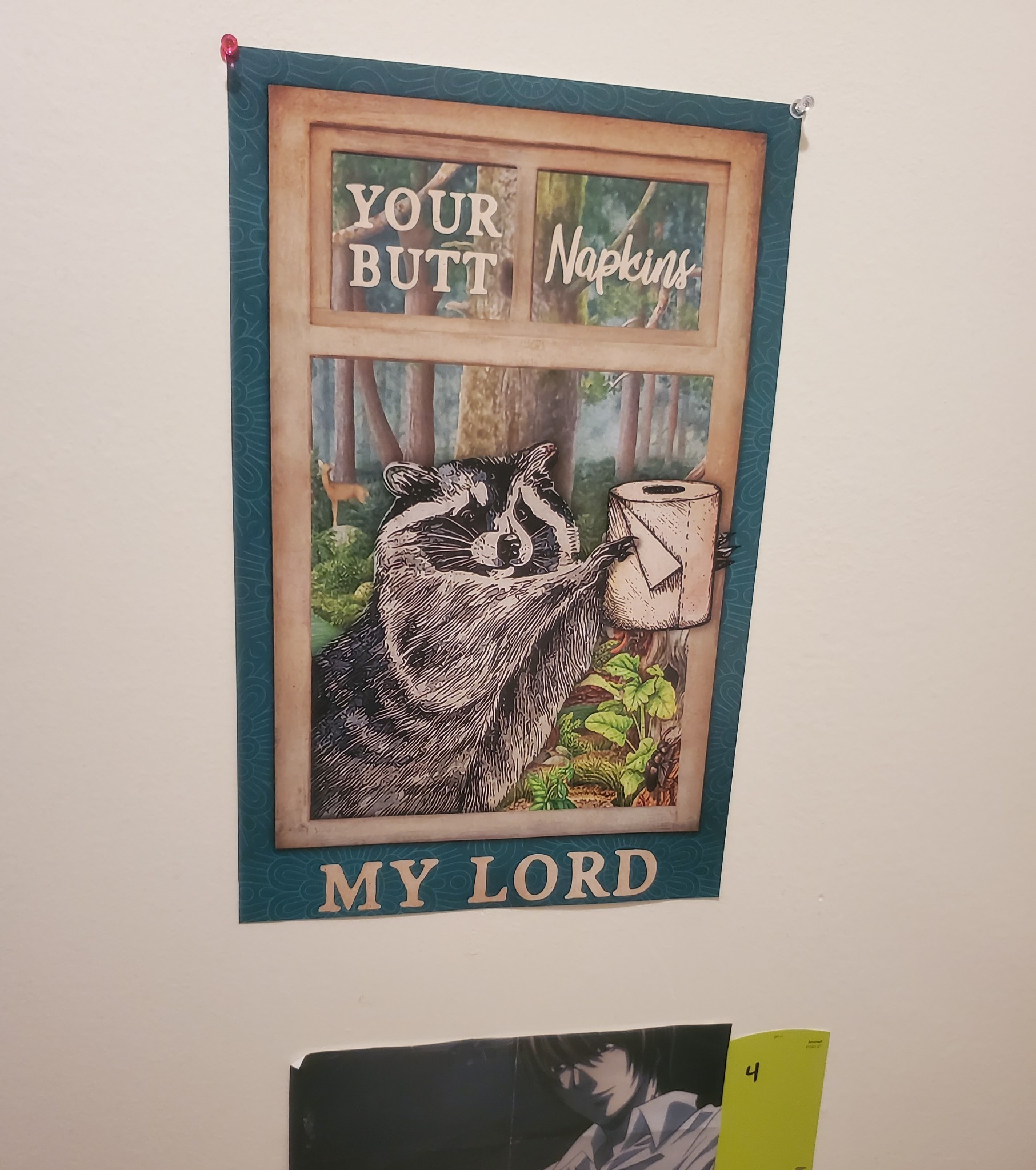 dailyraccoons:I DID buy it tho lmaoThis piece of art is now hung up uncomfortably