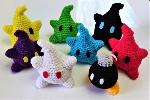  ✨ Rainbow Lumas plus one ✨ Patterns: Luma, Bob Omb