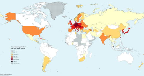 mapsontheweb:Density of railway networks by country.