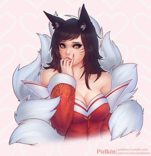polkinart: Color commission for MistressAhri (*^▽^*) original lineart by @feversea ★consid