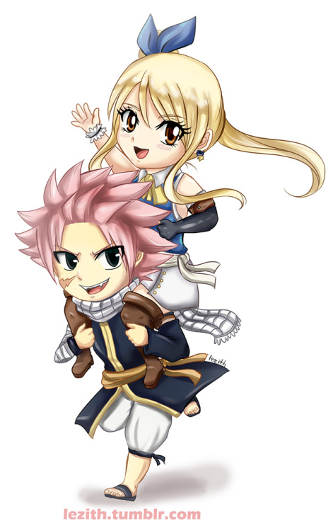 lezith:Thank you for the +1200 followers! Here is a chibi Natsu and Lucy for you.I’m very happy :) t