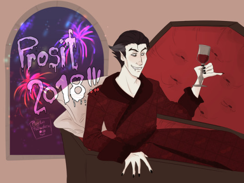 PROSIT to all you boils and ghouls! May this be a beautiful year full of horror! (Characters belong 