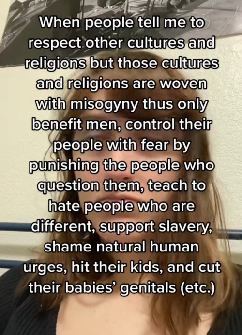 Thisss. Don't Ever Hit Me With This "respect All Religions " Bullshit Because Most Of Religions Not Only