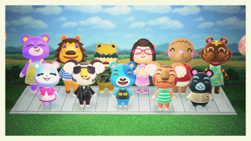 Life is hard so I wanted to take a commemorative photo of my current Animal Crossing population, I l