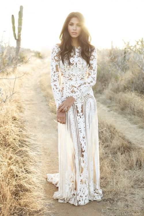 theylovedwithalove:  Bohemian wedding dress for the bold  
