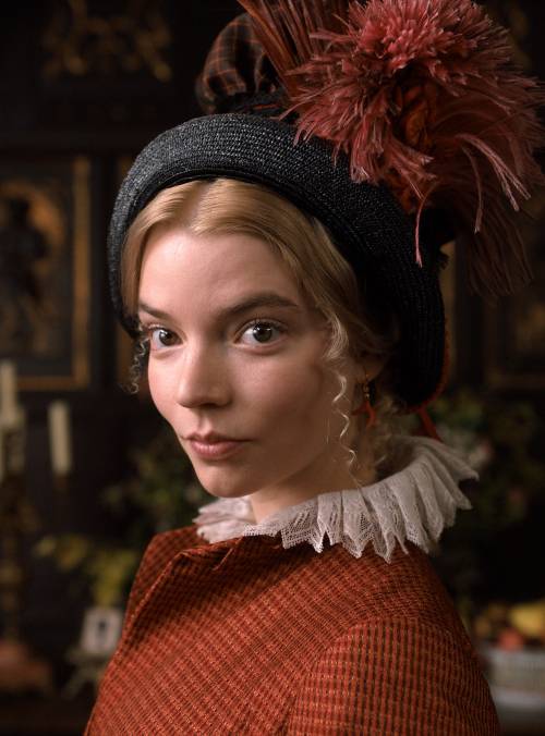 costumeloverz71: Emma Woodhouse (Anya Taylor-Joy) Orange coat… Emma (2020)… Costume by