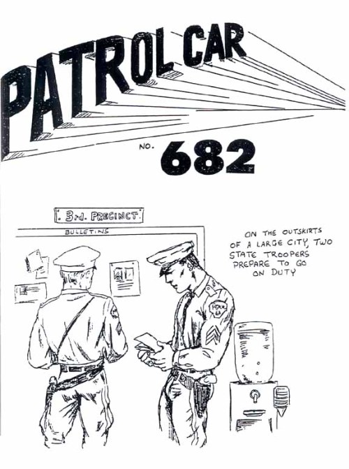 retro-gay-illustration - Patrol Car 682 - Panel 1 - a very early...
