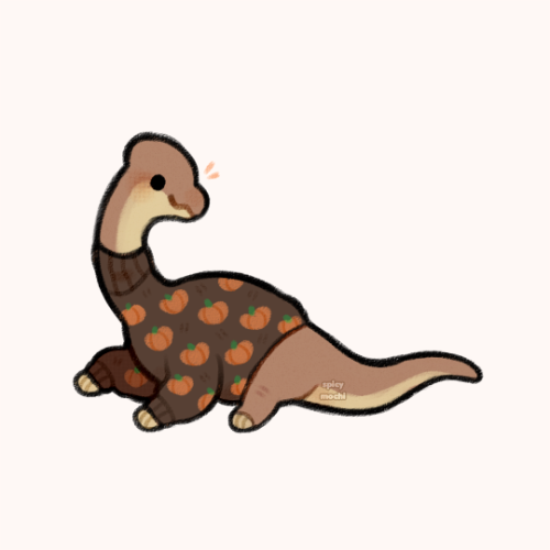 jurassicobsessor: spicymochi: turtleneck brachiosaurus @jurassic-park-incorrect-quotes This little 