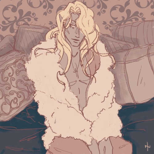 glasscatfish:✨Tiny cozy Alucard!! Soft bedding only, or his hair goes flat✨