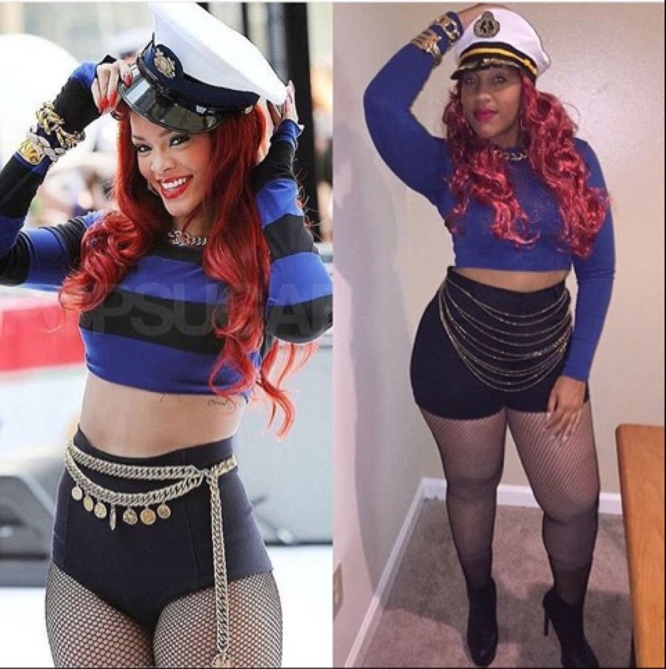 hellyeahrihannafenty:  Rihanna inspired Halloween costumes