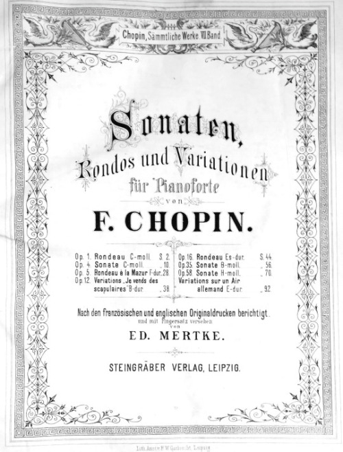detroitlib: In celebration of Frédéric Chopin’s birthday, various decorative title pages of Chopin’s