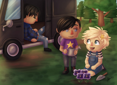 Animal Crossing AU done as a part of the Starfighter Secret Santa for @tardigradedeathposture !!Surp