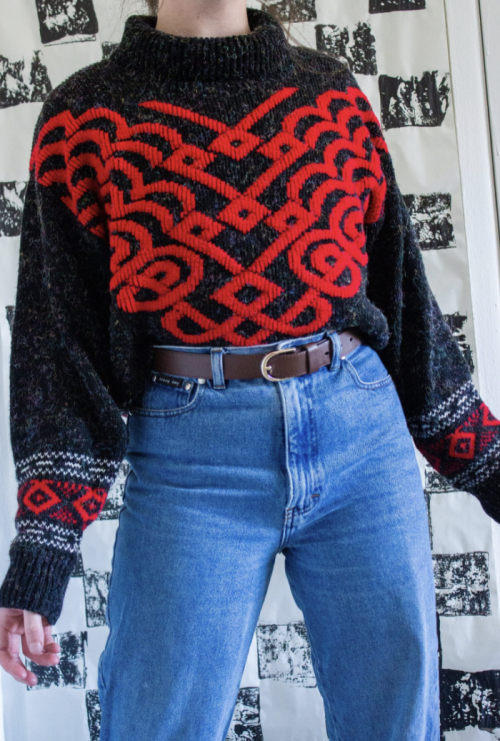 Vintage Abstract Sweater by RiskbyBrittany