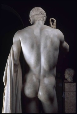 ganymedesrocks:  Marcellus as Hermes Logios  This sculpture of Marcellus the Younger as Hermes Logios, the god of eloquence, was executed in marble circa 20 BC or about two years after the nominal subject’s death, possibly on his uncle Augustus’s