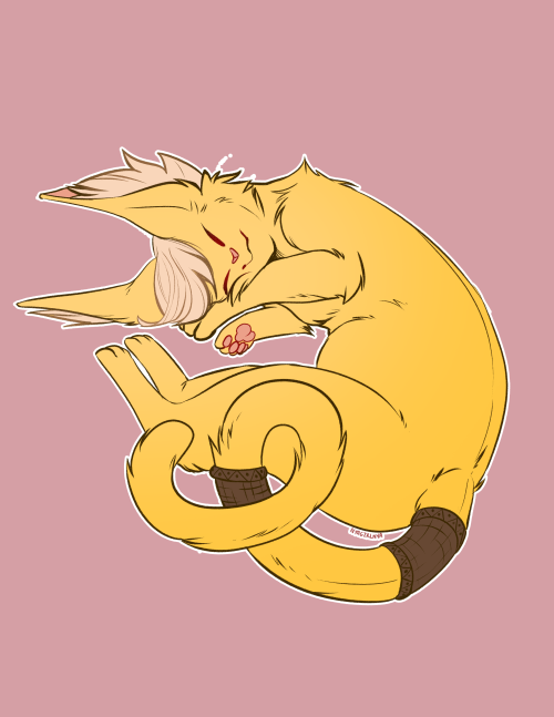 For MeowfaceMcGee! A sleepy lazy kitty! Don’t ya just want to walk up and stuff your face into