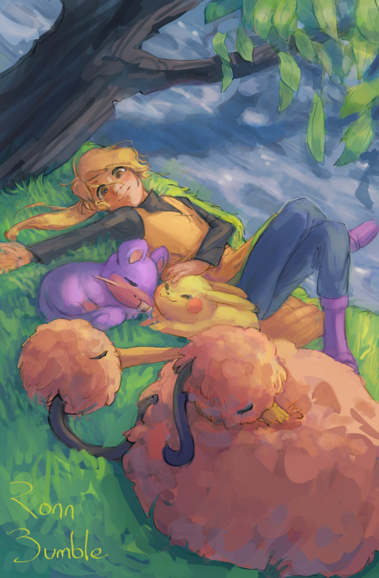Digital painting of pokespe yellow.