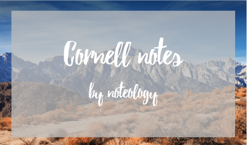 noteology:  Cornell notes were invented in the 1950s by a professor at Cornell University. The syste