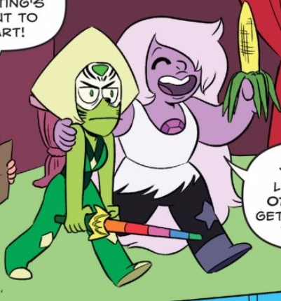 crystalwitches:  me girls in the new su comicbonus sir peridot:
