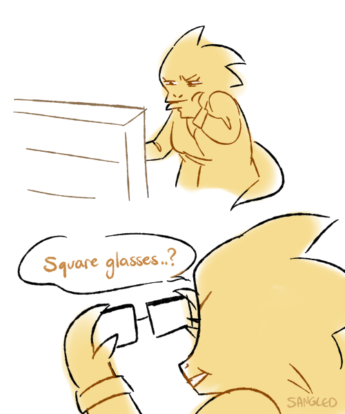 transarsonist:sangled:“alphy’s square glasses are inspired by john egbert” - something toby fox deci