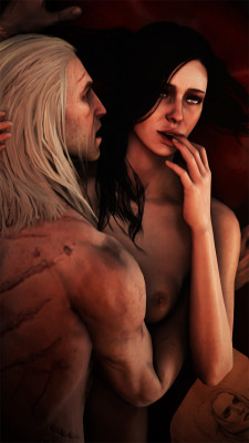 m1stermorden:   Reunion Finding Ciri was hard, but so was Geralt. **hd image** Yennefer by Ganonmaster, Geralt by Pipedude.  