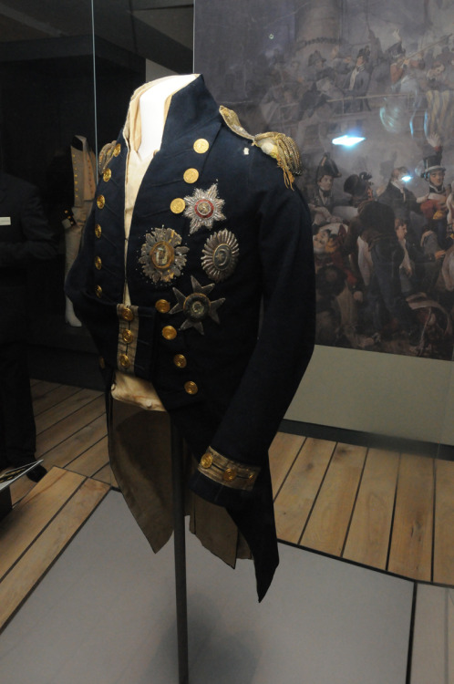 apostlesofmercy: Lord Nelson’s Vice Admiral’s coat and waistcoat, in which he was killed