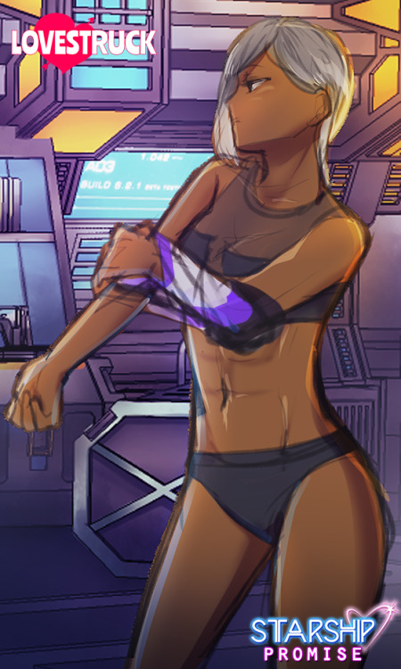 lovestruckvoltage:  This week’s behind the scenes sketch is from Nova’s Season 2!Hello! This time it’s a Nova illustration! I wanted to depict her doing a casual routine such as changing her clothes to be sexy. Though the overall concept itself