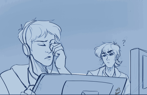 kit-replica:Klance Week 2016, Day 3: Heaven/Hell.College AU where Keith and Lance are dying Animatio