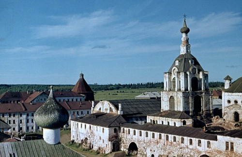 sovietpostcards:Annunciation Church, gallery, bell tower, refectory. Solovki Islands, Russia (1966)