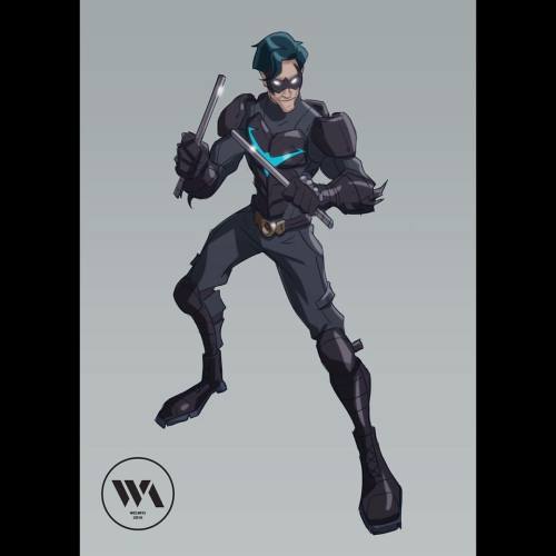 Animated style concept of my good friend @dannylashep as #nightwing! Been wanting to do something th