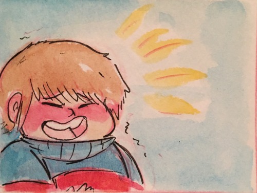 Tiny Pap Meets “giant” Frisk! :) For Friday’s Fluff! 