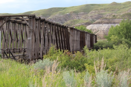 Alberta (historical) snapshot: East Coulee trestle bridge. Another image from our trip to the B