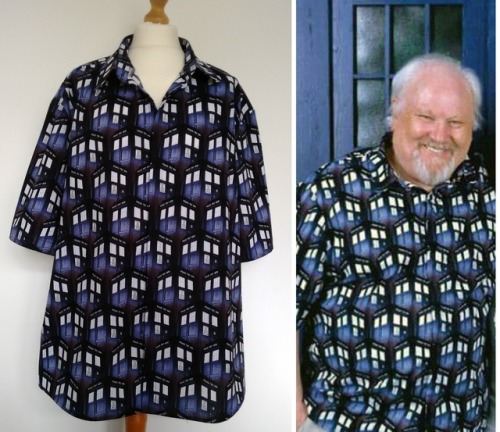 Custom made shirts for the lovely Colin Baker :) I’m about to post him the Cyberman one, look forwar