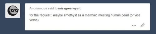 molded-from-clay: missgreeneyart:  missgreeneyart:  oyeedraw:   missgreeney:  molded-from-clay:  missgreeneyart:  missgreeneyart:  molded-from-clay:   missgreeneyart: Reasons Amethyst is Ariel: -She’s a hoarder-She has many “sisters”-Probably