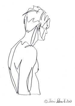borisschmitz:    “profil perdu 46″, continuous line drawing by Boris Schmitz   