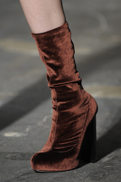 thecollectionblog: Velvet boots at Alexander Wang F/W 10.11