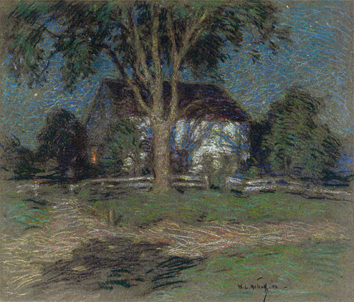 willard-metcalf:Moonlight, 1906, Willard Metcalf