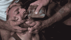 rockeyleatherman:  I would be grateful if I was fed a cup of every guy’s Spunk in the room, Fuck Yeah