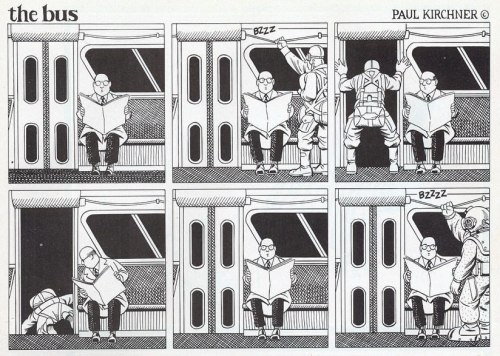 Happy birthday to Paul Kirchner, brilliant cartoonist and master of absurdity behind “The Bus,” a st